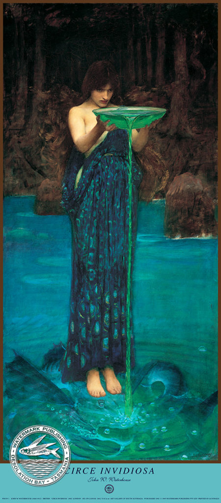 CIRCE Invidiosa Print by artist John William Waterhouse