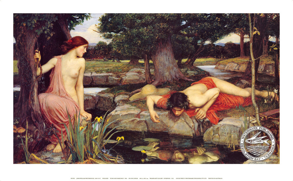 ECHO & NARCISSUS by John William Waterhouse