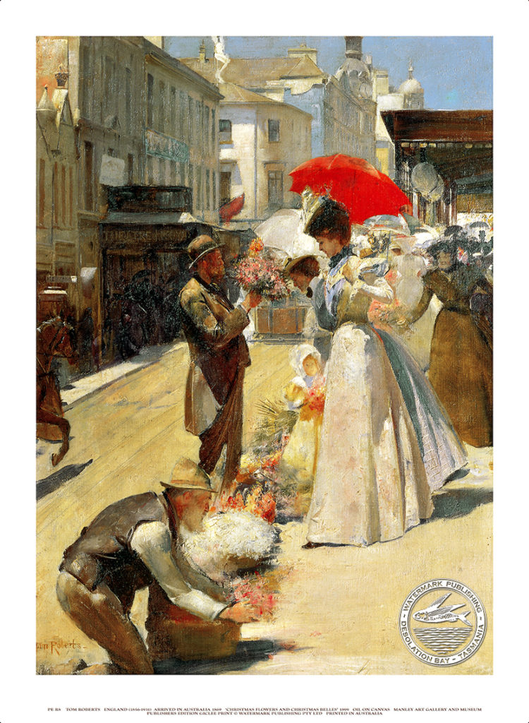 CHRISTMAS FLOWERS AND CHRISTMAS BELLES by Tom Roberts