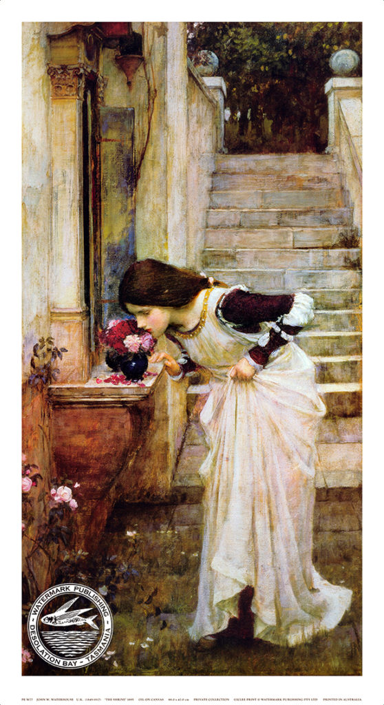 THE SHRINE by John William Waterhouse
