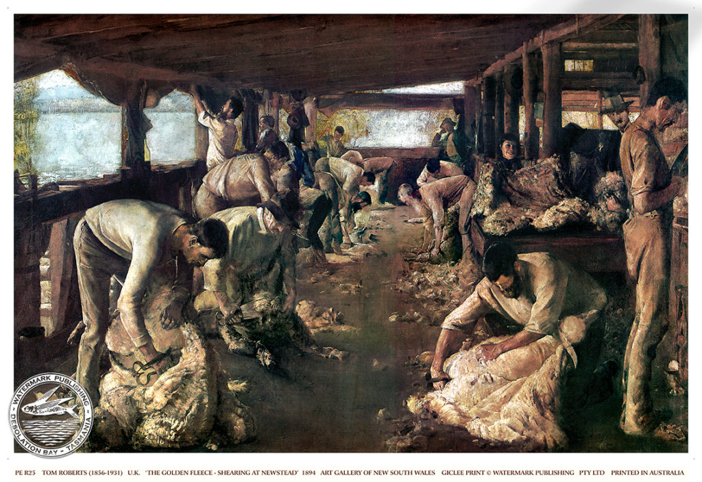 The Golden Fleece - shearing newstead - Tom Roberts