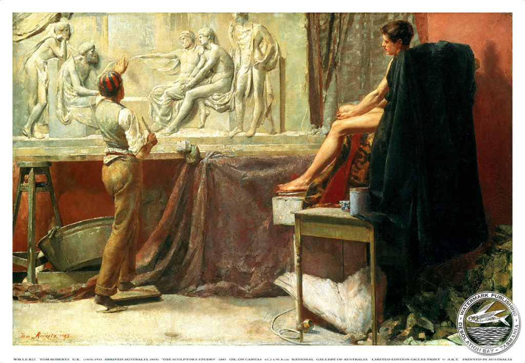 The sculptors Studio by Tom Roberts