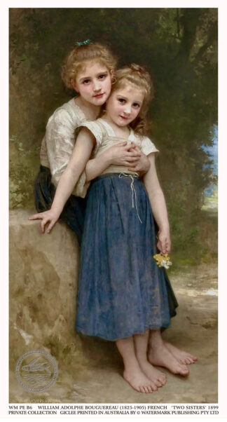 Two Sisters, 1899 by William Bouguereau print